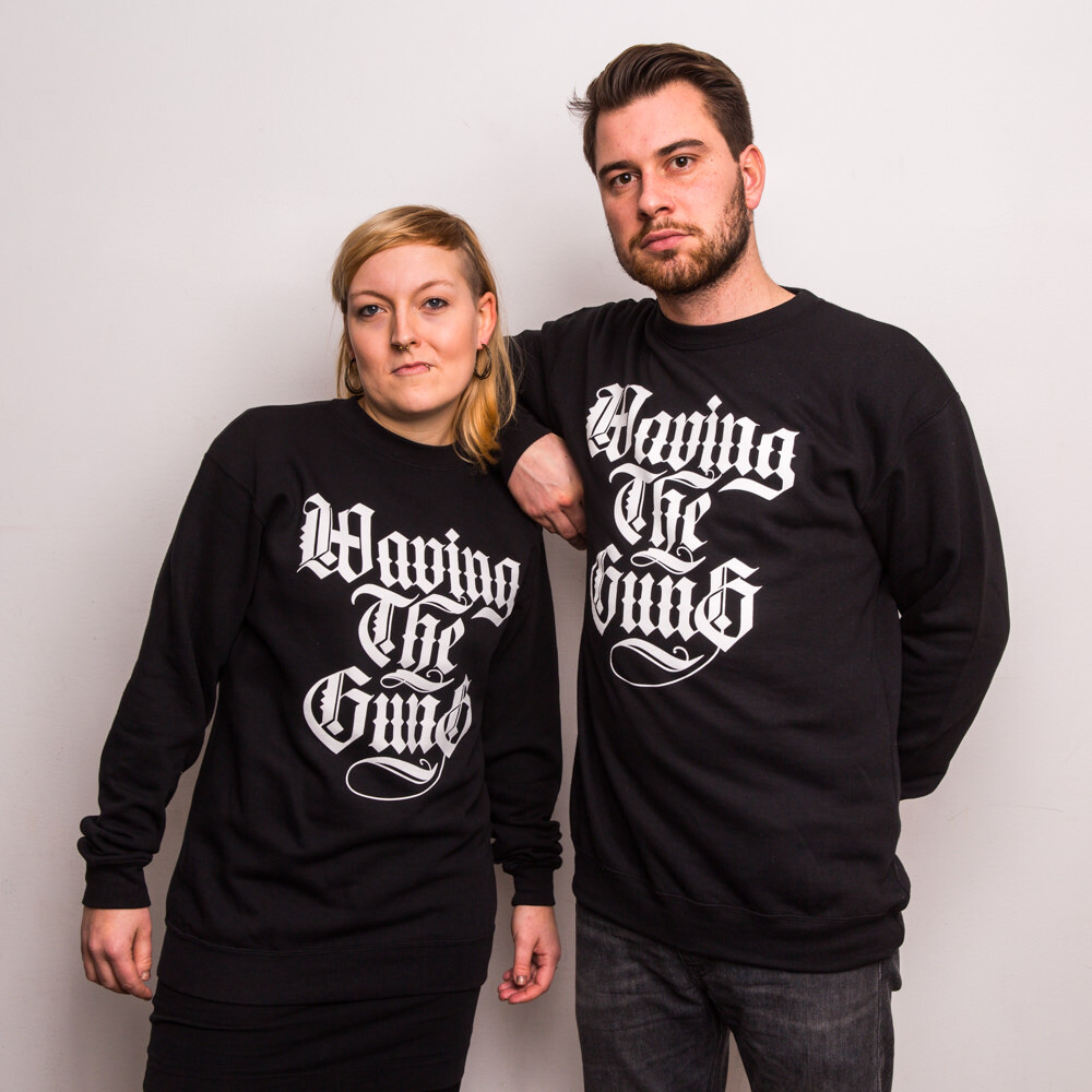 Waving the Guns - Kalligraphie Unisex Sweatshirt black-white