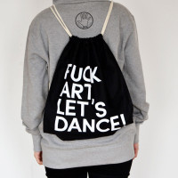 Fuck Art, Lets Dance! - FALD Gym Bag black-white