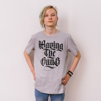 Waving the Guns - Kalligraphie Unisex Shirt grau-schwarz M