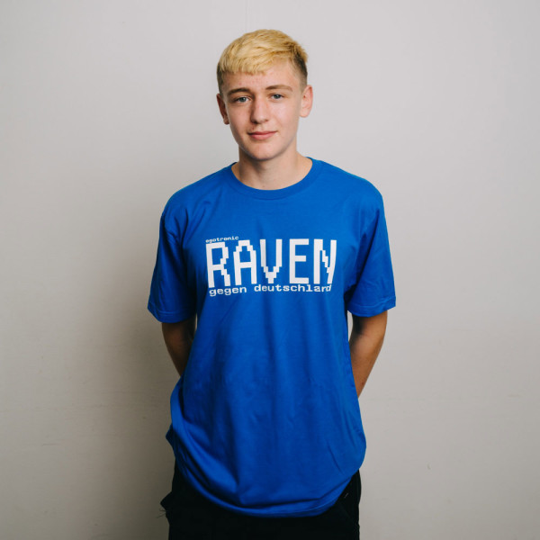 Egotronic - Raven gegen Deutschland Unisex Shirt blau-weiß S