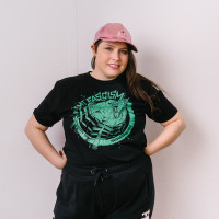 Neonschwarz - Grizzly Unisex Shirt schwarz-mint XS