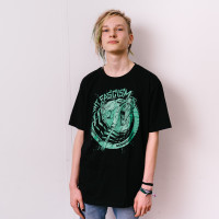 Neonschwarz - Grizzly Unisex Shirt schwarz-mint L