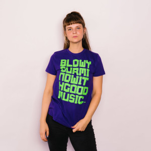 Audiolith - Blow Your Mind Unisex Shirt lila-neongr&uuml;n M