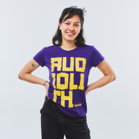 Audiolith - Blockrolle Fitted Shirt purple-yellow