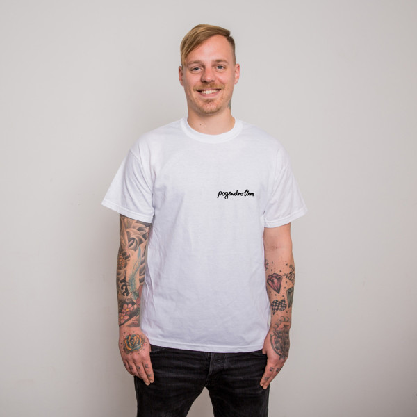 pogendroblem - Arbeit Unisex Shirt weiß-teal