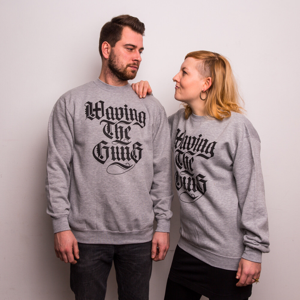 Waving the Guns - Kalligraphie Unisex Sweatshirt grey-black