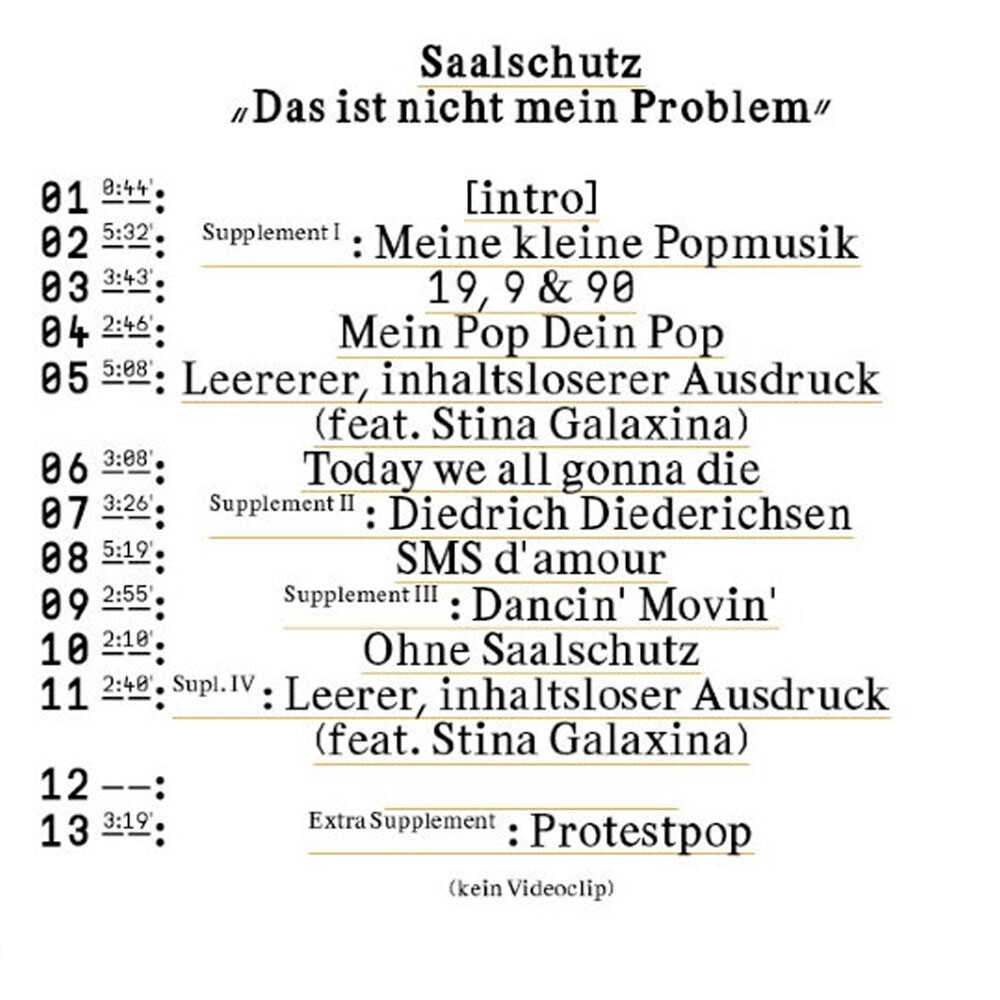 Saalschutz - Das ist nicht mein Problem CD Album