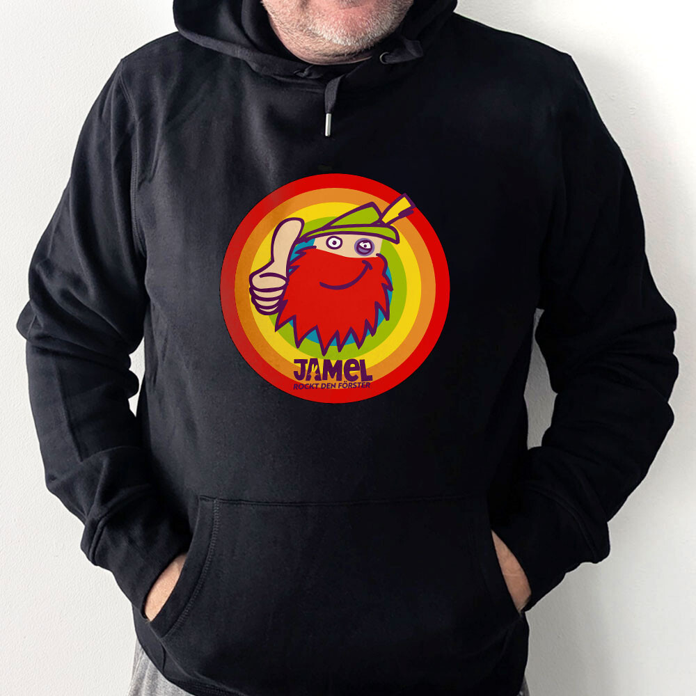 Forstrock- Regenbogen Hoodie schwarz-multi