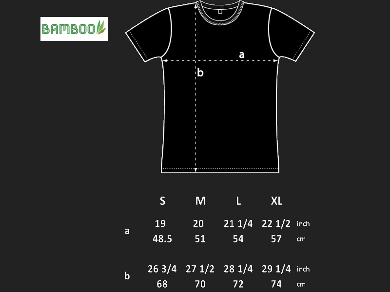 Größentabelle Continental® Men's Bamboo Jersey T-Shirt N45